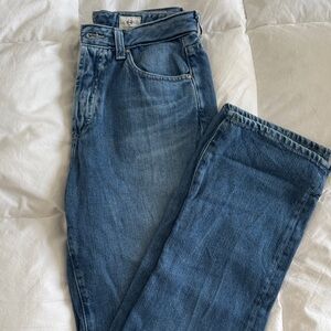 AG Adriano Goldschmied Blue Straight Leg Jeans